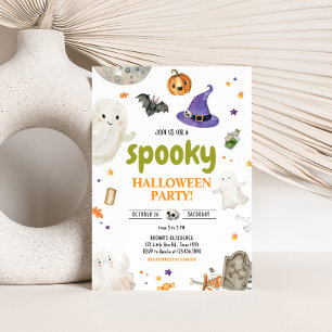 Spooky Ghost Halloween Party  Invitation
