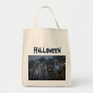 Spooky Ghost Halloween Tote Bag