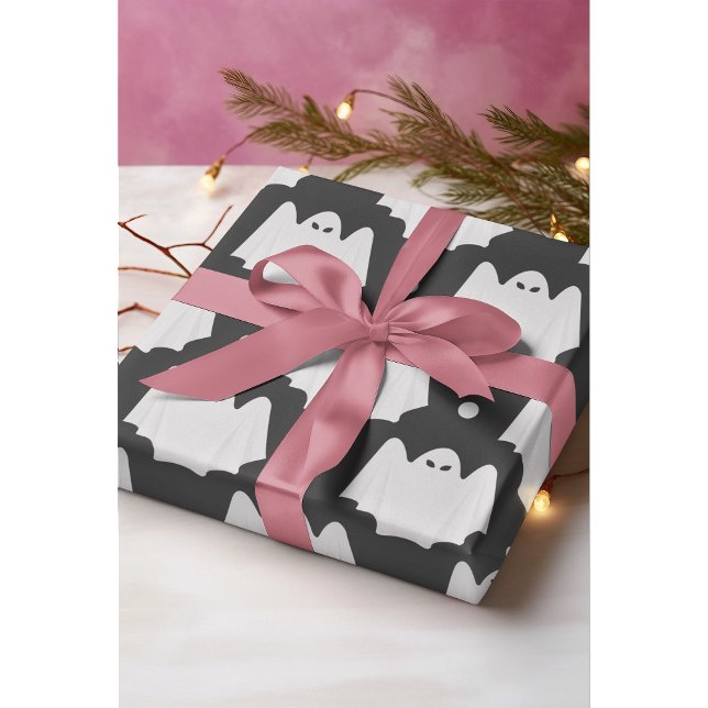 Spooky Ghost Halloween Wrapping Paper (Creator Uploaded)