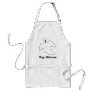 Spooky Ghost Happy Halloween Party Hostess Gift Standard Apron