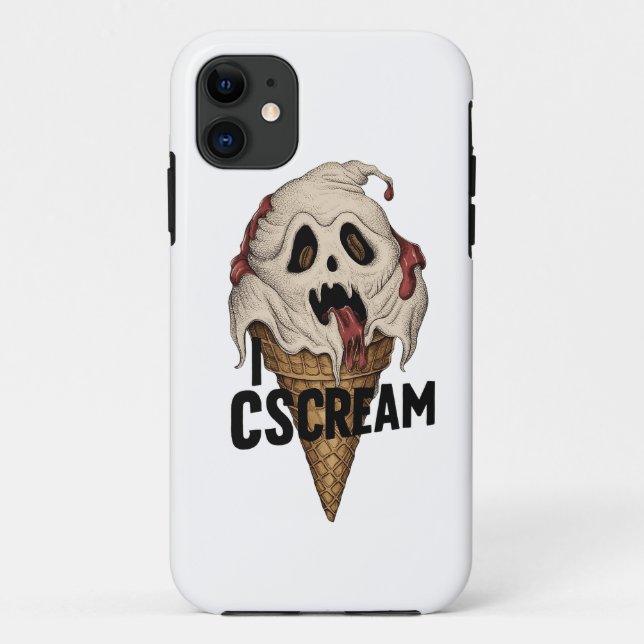 Spooky Ghost Ice Cream "I CSCREAM" Case-Mate iPhone Case (Back)