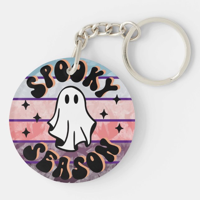 Spooky Ghost Keychain - Halloween Sheet Gift (Back)