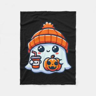 Spooky Ghost Mens Halloween  Fleece Blanket