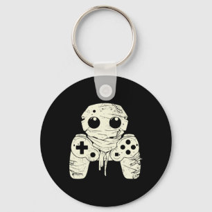 Spooky Ghost Mummy Gaming Controller Halloween Gam Key Ring