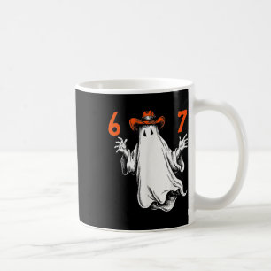 Spooky Ghost Number 67 Halloween Haunted Six Seven Coffee Mug
