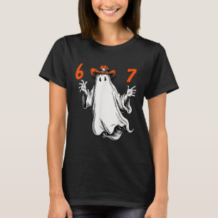 Spooky Ghost Number 67 Halloween Haunted Six Seven T-Shirt