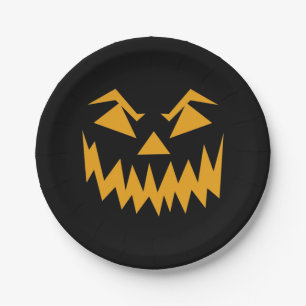 spooky ghost party paper plate