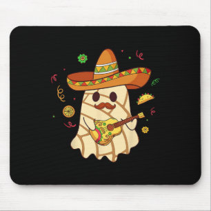 Spooky Ghost Play Guitar Conchas Pan Dulce Hallowe Mouse Pad