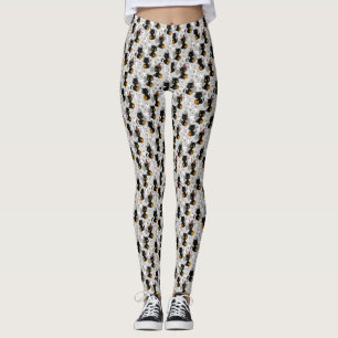 Spooky Ghost Pumpkin Paws Leggings