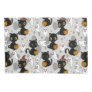 Spooky Ghost Pumpkin Paws Pillowcase