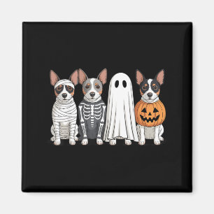 Spooky Ghost Rat Terrier Pumpkin Halloween Dog Magnet