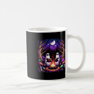 Spooky Ghost Reading Book Cottagecore Teacher Coffee Mug