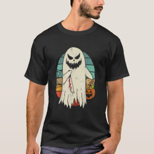 Spooky Ghost Retro Halloween Costume Men Women T-Shirt