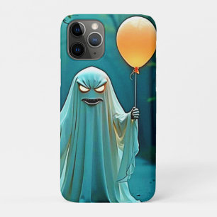Spooky Ghost with Eerie Balloon iPhone 11 Pro Case
