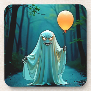 Spooky Ghost with Eerie Balloon Coaster