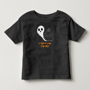 Spooky Ghost With Grave Halloween Toddler T-Shirt