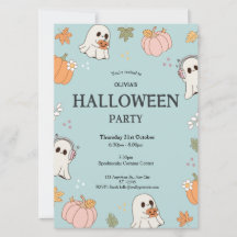 Spooky Ghosts Halloween Party Invitation