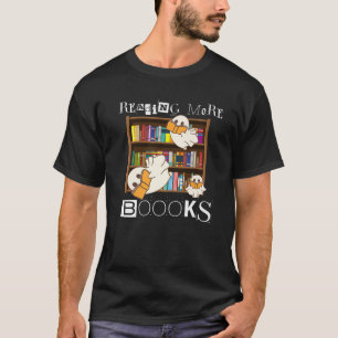 Spooky Ghosts Reading Books Bookish Library Bookwo T-Shirt