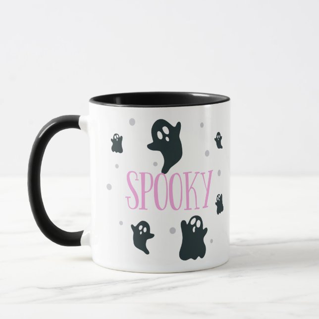 Spooky Ghosts Super Cute Halloween Mug (Left)