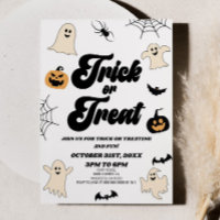 Spooky Ghosts Trick or Treat Halloween Party