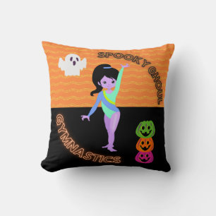 Spooky Ghoul Gymnastics Monster Gymnast Halloween Cushion