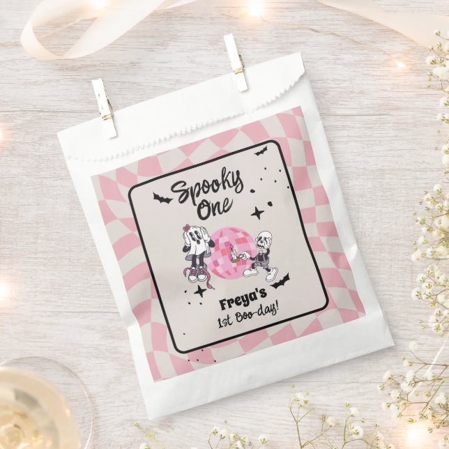 Spooky Ghoul Halloween First Birthday  Favour Bag (Clipped)