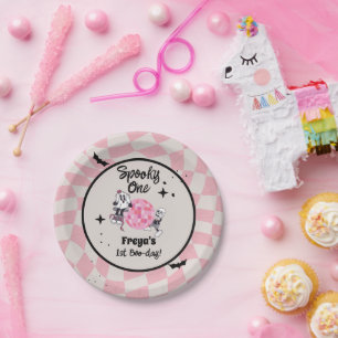 Spooky Ghoul Halloween First Birthday  Paper Plate