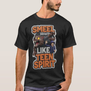 Spooky ghoul with glowing eyes and Wicked text T-Shirt