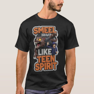 Spooky ghoul with glowing eyes and Wicked text T-Shirt