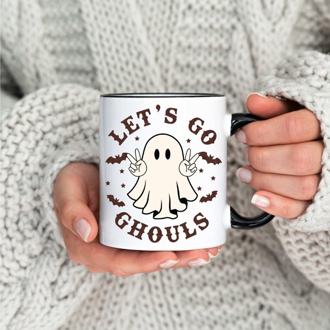 Spooky Ghouls Halloween Retro Coffee Mug (Spooky Ghouls Halloween Retro Coffee Mug)