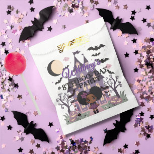 Spooky Girl Purple afro-puff Birthday Party Favour Bag