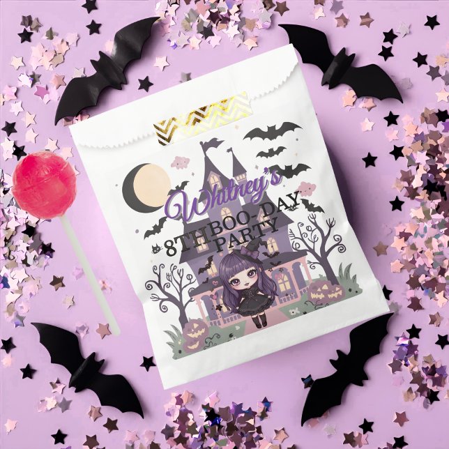 Spooky Girl Purple Birthday Party Favour Bag (Spooky Girl Purple Birthday Party Favor Bag)