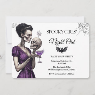 Spooky Girls Night Out Halloween Invitation Gothic