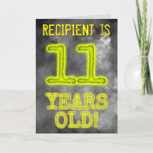 Spooky Glowing Aura Look "11 YEARS OLD!" + Name Card