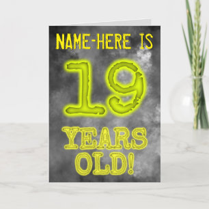 Spooky Glowing Aura Look "19 YEARS OLD!" + Name Card