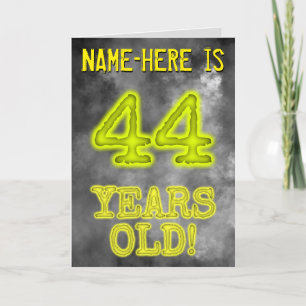 Spooky Glowing Aura Look "44 YEARS OLD!" + Name Card