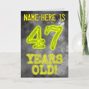 Spooky Glowing Aura Look "47 YEARS OLD!" + Name Card