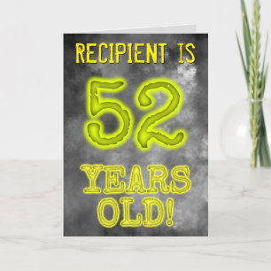 Spooky Glowing Aura Look "52 YEARS OLD!" + Name Card