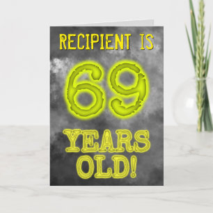 Spooky Glowing Aura Look "69 YEARS OLD!" + Name Card