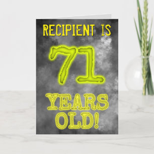 Spooky Glowing Aura Look "71 YEARS OLD!" + Name Card