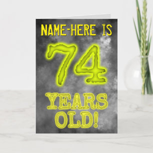 Spooky Glowing Aura Look "74 YEARS OLD!" + Name Card