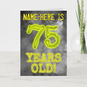 Spooky Glowing Aura Look "75 YEARS OLD!" + Name Card