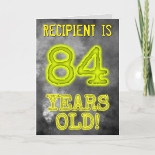Spooky Glowing Aura Look "84 YEARS OLD!" + Name Card
