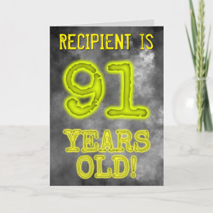 Spooky Glowing Aura Look "91 YEARS OLD!" + Name Card