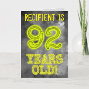 Spooky Glowing Aura Look "92 YEARS OLD!" + Name Card