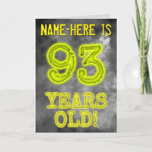 Spooky Glowing Aura Look "93 YEARS OLD!" + Name Card