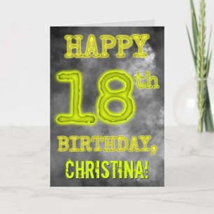 Spooky Glowing Aura Look "HAPPY 18th BIRTHDAY" Card