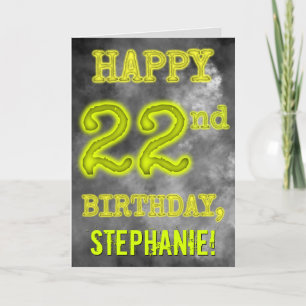 Spooky Glowing Aura Look "HAPPY 22nd BIRTHDAY" Card