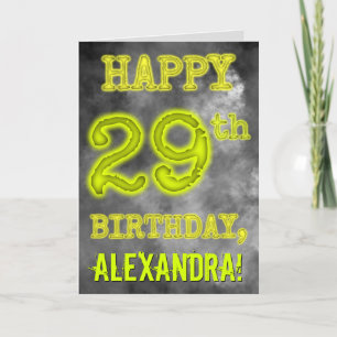 Spooky Glowing Aura Look "HAPPY 29th BIRTHDAY" Card