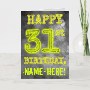 Spooky Glowing Aura Look "HAPPY 31st BIRTHDAY" Card